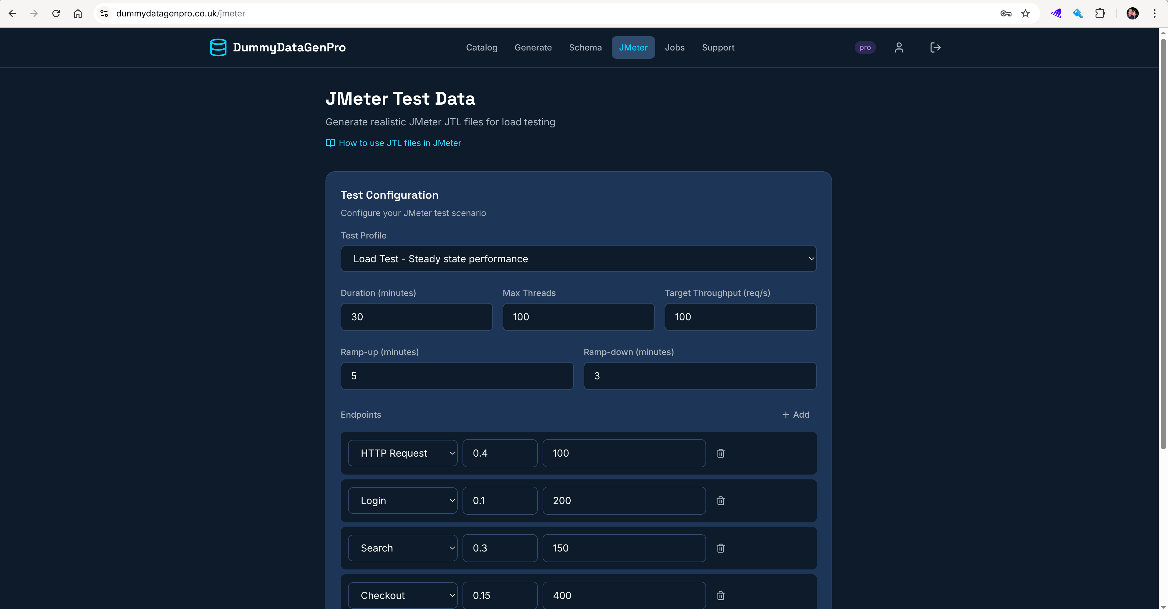 JMeter Test Data Generator